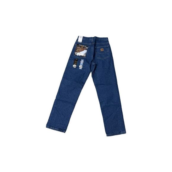 VTG Carhartt B21 DST Mens Relaxed Fit Flannel Lined Insulated Denim Jeans 29x32 - Picture 6 of 9